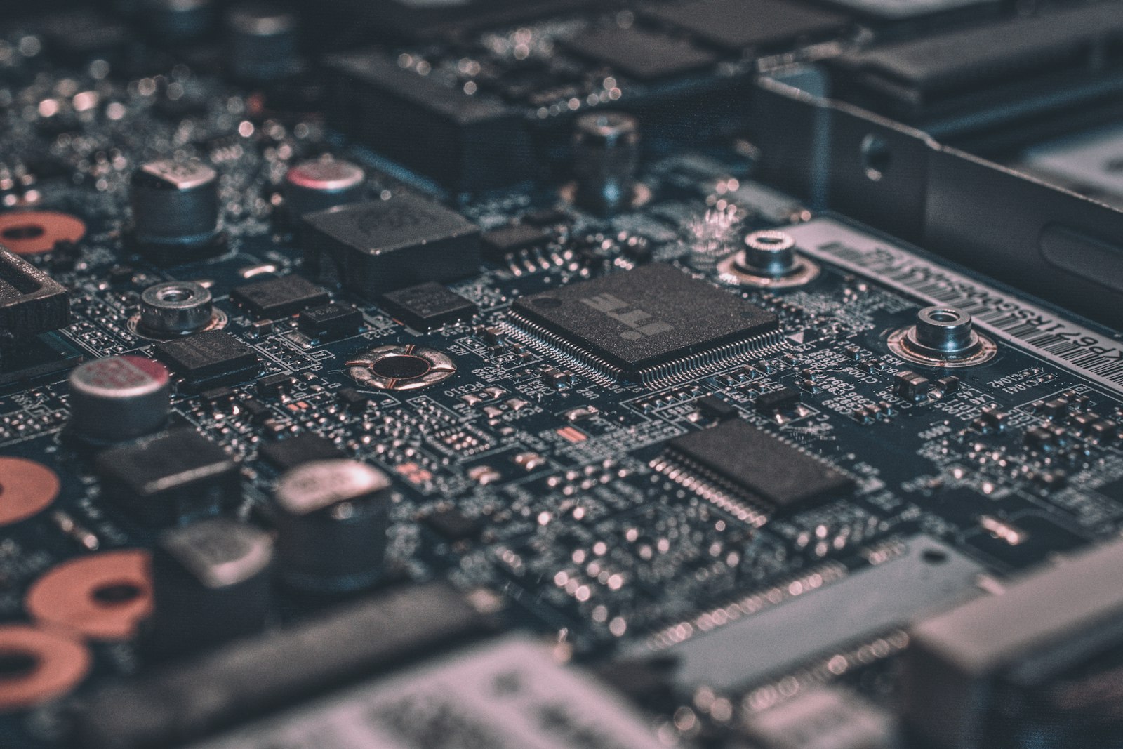 Detail of an electronic circuit board
